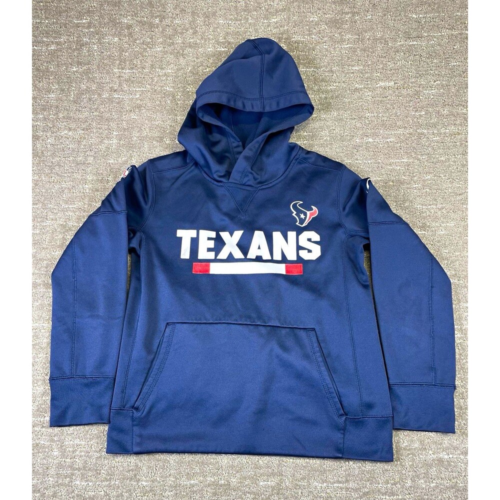 Houston Texans NFL Youth Blue Pullover Hoodie Sweatshirt M medium football nike